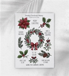 CraftAddictionUK Clear Stamp Set A5 - Sending Christmas Wishes
